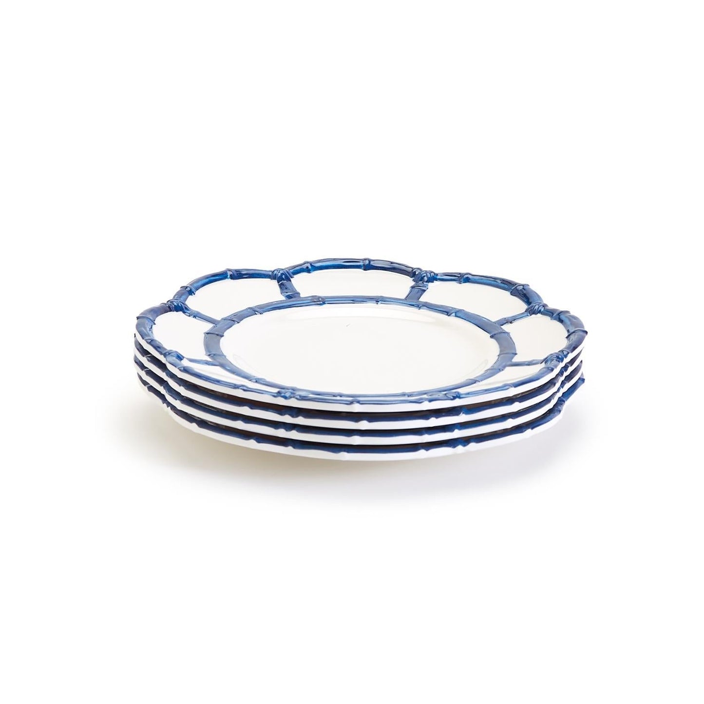 Blue Bamboo Dessert Plates (Set of 4)