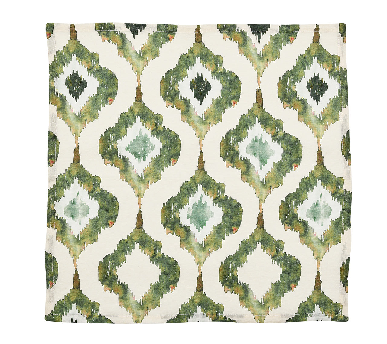 Watercolor Ikat Napkins - Olive (Set of 4)