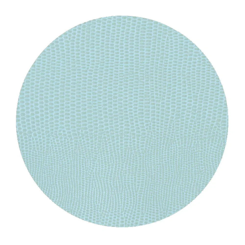 Faux Lizard Soft Aqua Coaster Round 8 with Felt Back (Set of 8)