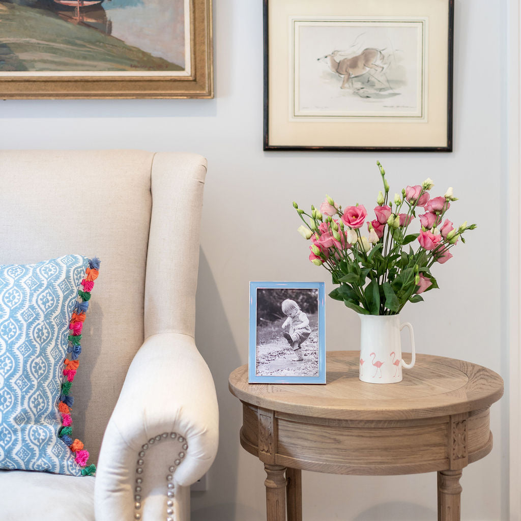 Periwinkle & Silver Enamel Photo Frame