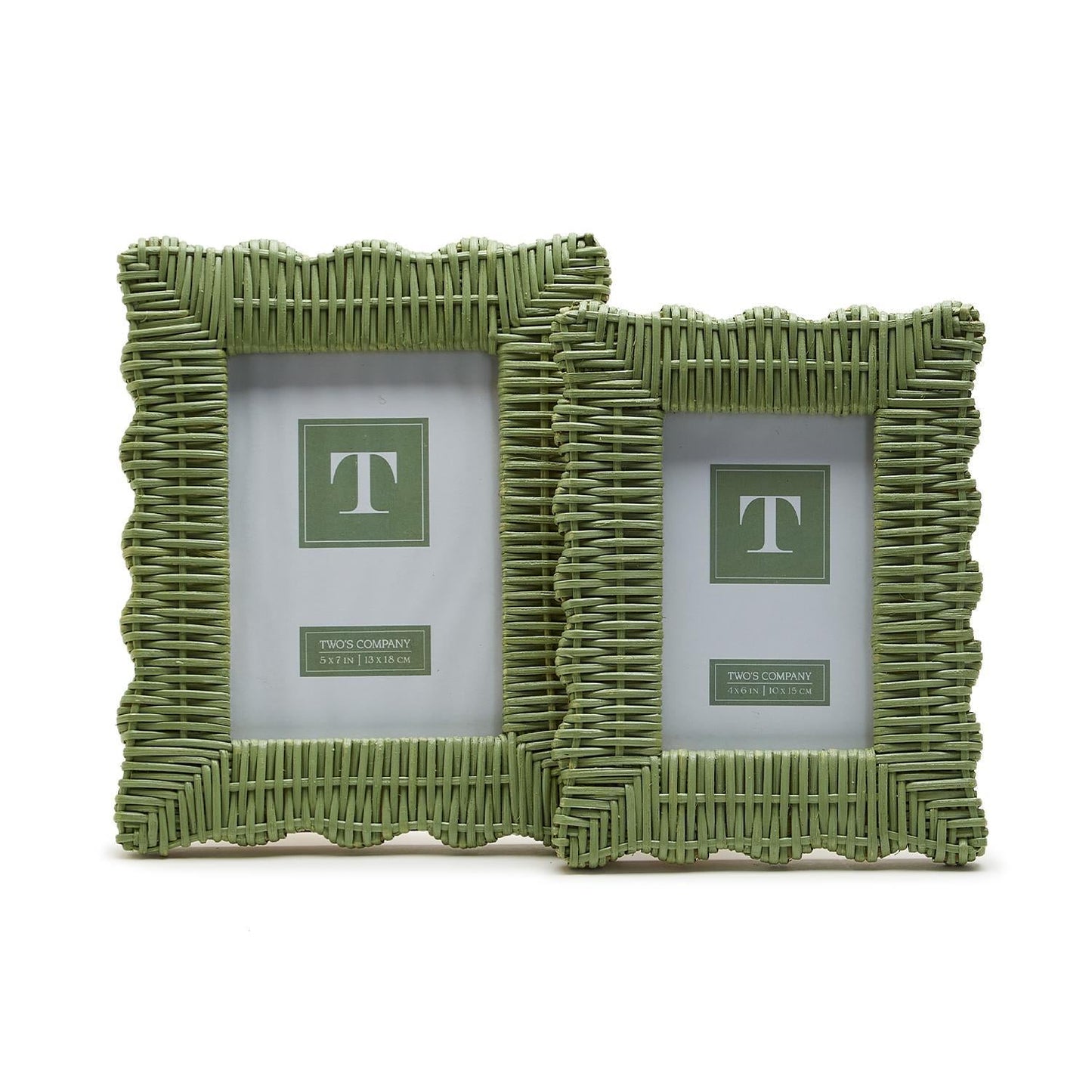 Wicker Weave Photo Frame - Green
