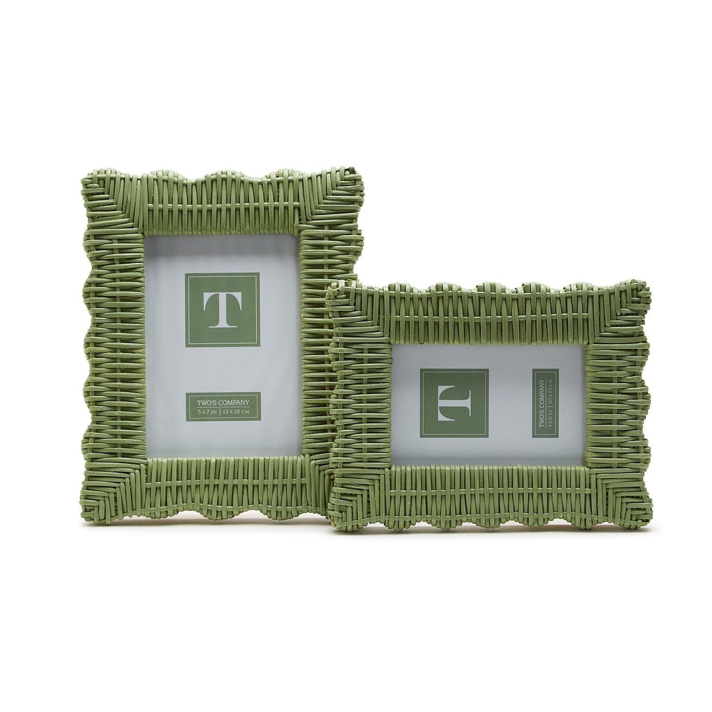 Wicker Weave Photo Frame - Green