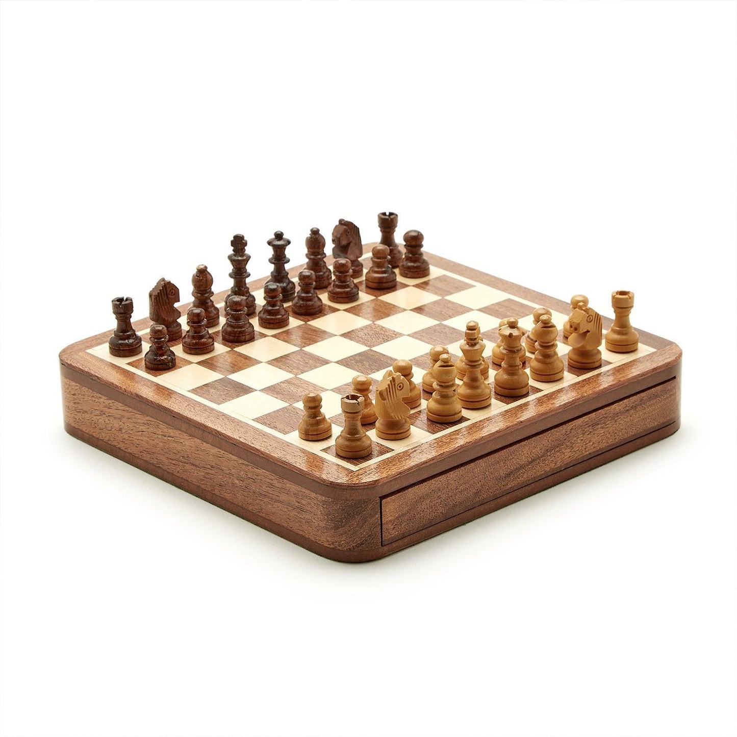 Magnetic Chess Set in Hand-Crafted Wood Box