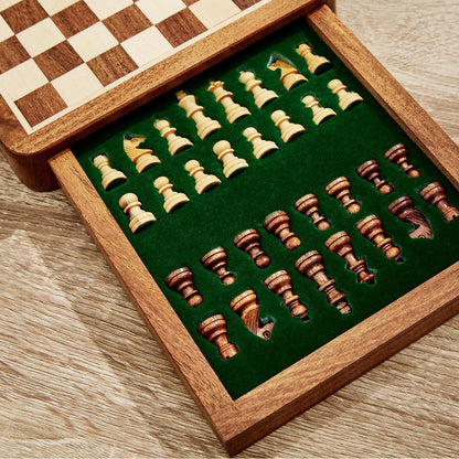Magnetic Chess Set in Hand-Crafted Wood Box