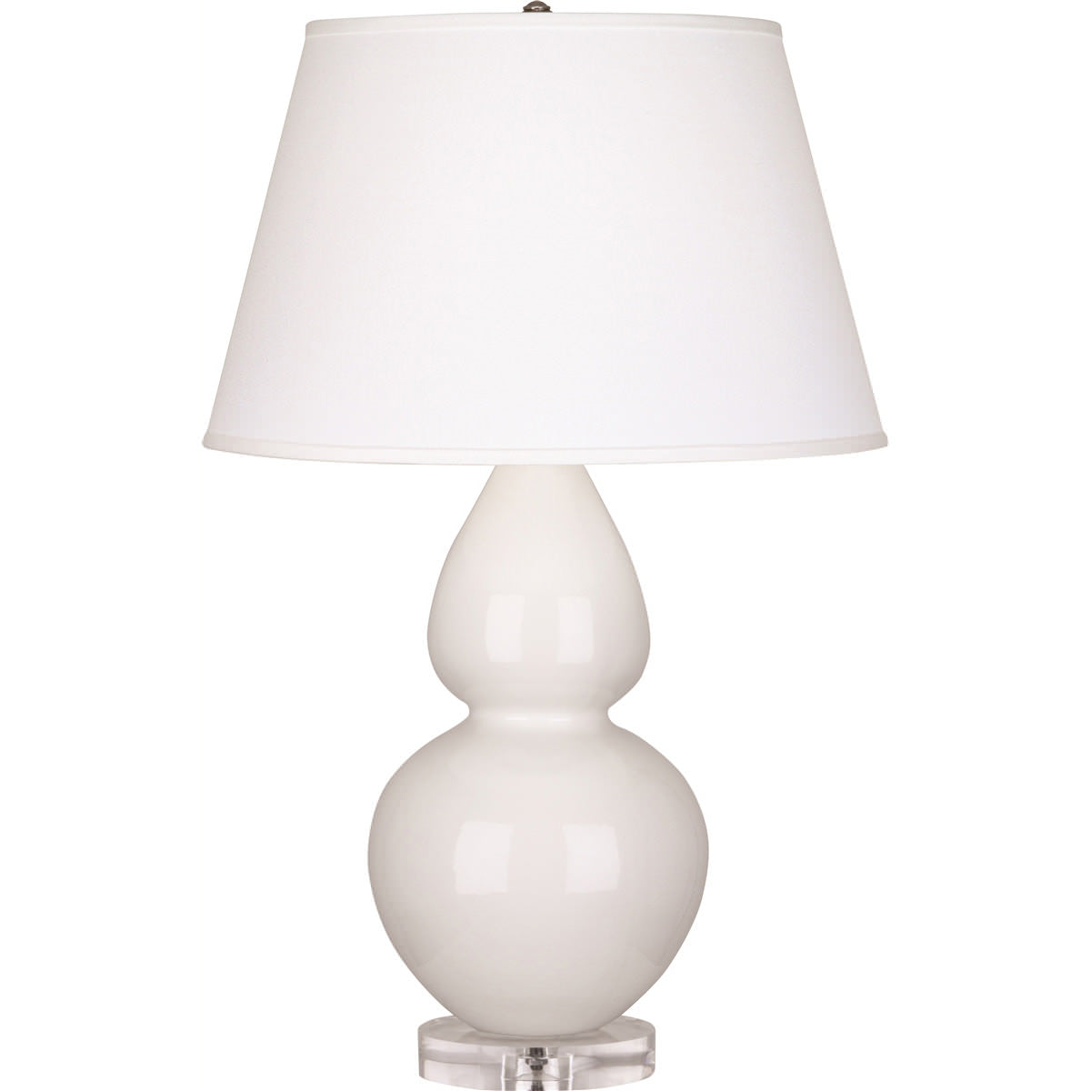 Double Gourd 30 Table Lamp - White