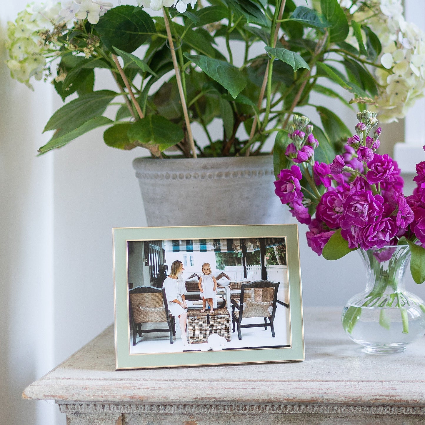 Enamel Photo Frame - Sage Green