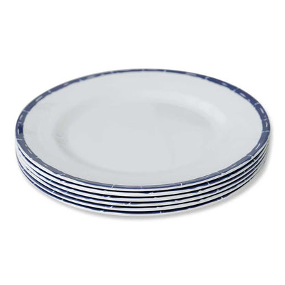 Blue Bamboo Melamine Dinner Plates (Set of 6)