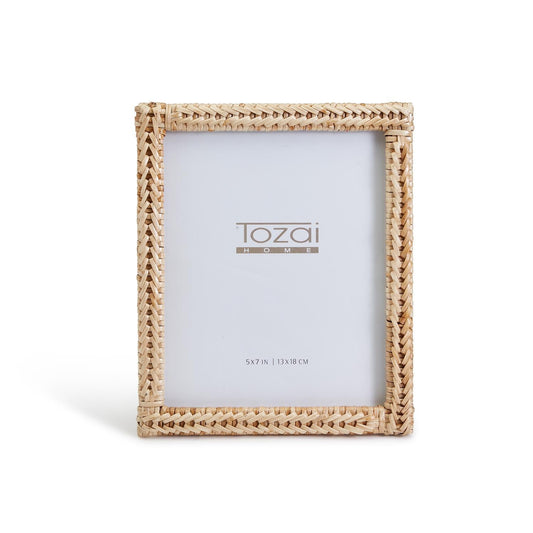 Woven Rattan Photo Frame