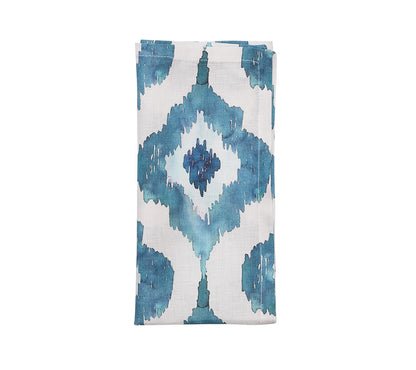 Watercolor Ikat Napkins - Blue (Set of 4)