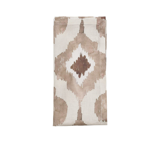 Watercolor Ikat Napkins - Taupe (Set of 4)