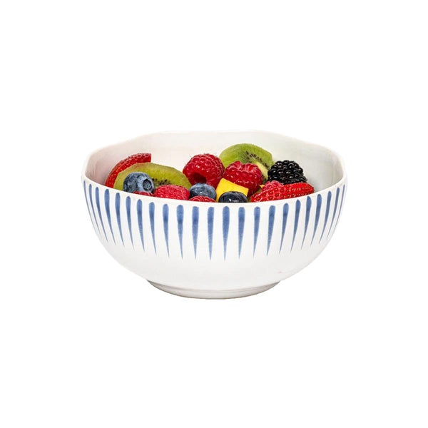 Sitio Stripe Cereal/Ice Cream Bowl - Delft Blue (Set of 4)