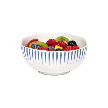 Sitio Stripe Cereal/Ice Cream Bowl - Delft Blue (Set of 4)