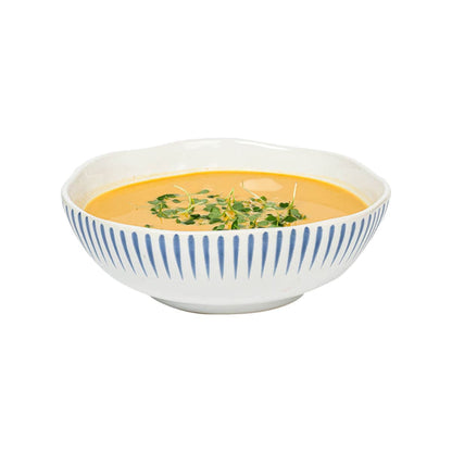 Sitio Stripe Coupe Bowl - Delft Blue (Set of 4)