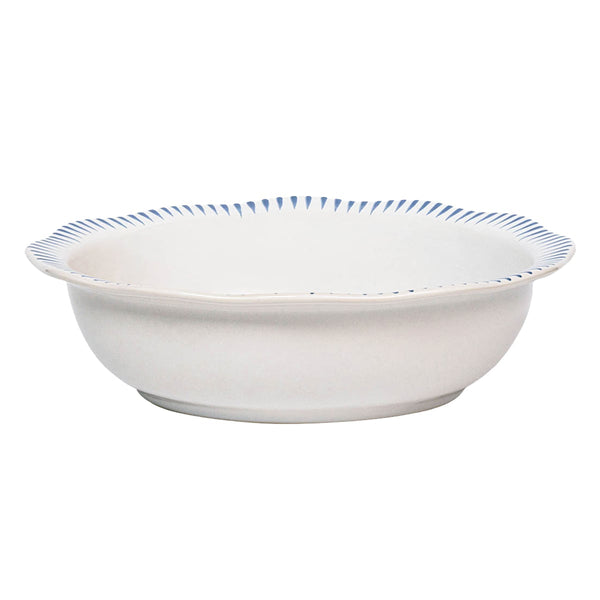 Sitio Stripe 12 Serving Bowl - Delft Blue