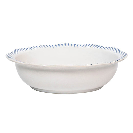 Sitio Stripe 12 Serving Bowl - Delft Blue