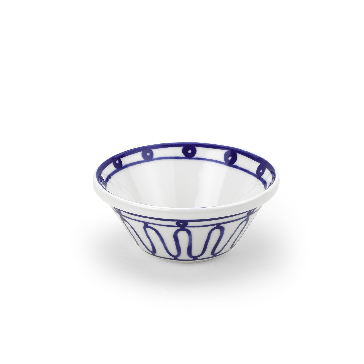 Blue Kyma Porcelain Bowls (Set of 4)