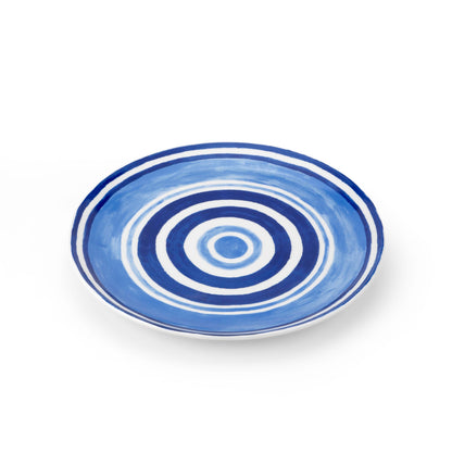 Blue Maze Porcelain Dinner Plates (Set of 4)