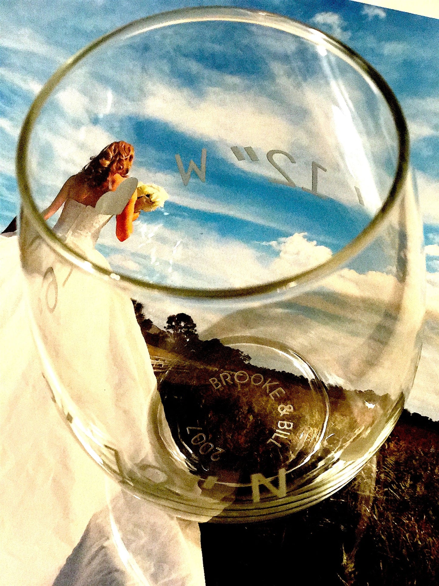 Vino-Engraved Coordinates Glasses - Set of Two