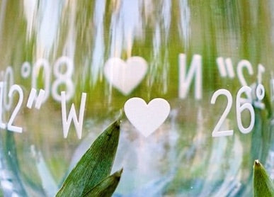 Vino-Engraved Coordinates Glasses - Set of Two