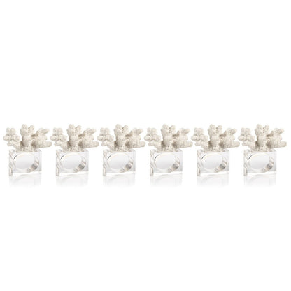 Coral Napkin Rings (Set of 6)