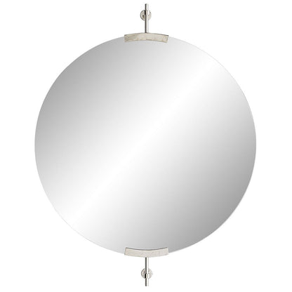 Madden Round Mirror - Polished Nickel