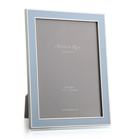 Powder Blue & Silver Enamel Photo Frame